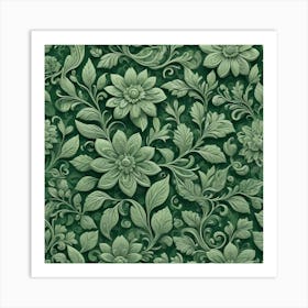 Floral Wallpaper 4 Art Print