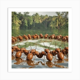 United We Float: The Remarkable Journey of Fire Ants Art Print