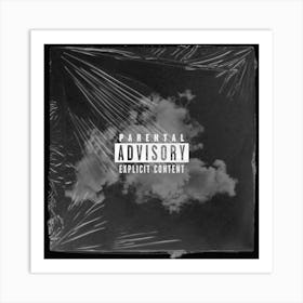 Parental Advisory - Explicit Content (gray) Art Print