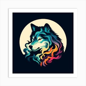 Wolf smok Art Print