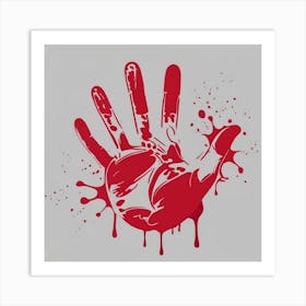 Bloody Hand Art Print