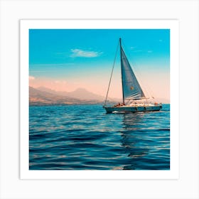 Sailboat On The Ocean Art Print