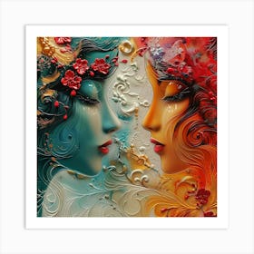 Two Women Art Print