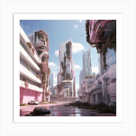 Futuristic Cityscape 1 Art Print