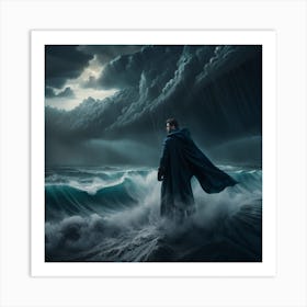 A lost soul in the middle of a storm Art Print