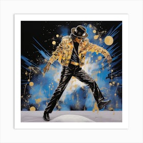 Cosmic Rhythm: Michael Jackson's dance in the Stars Art Print