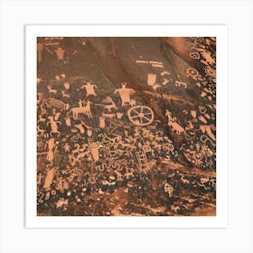 Desert Rock Writing Art Print