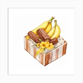 Bananas In A Box Art Print