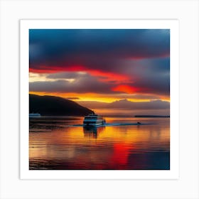 Sunset On The Water 26 Art Print