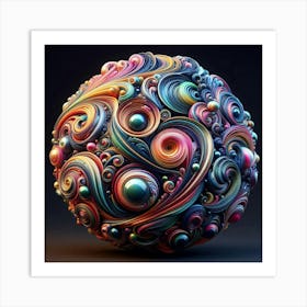 Swirled Sphere Art Print