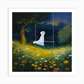 Ghost On A Swing Art Print