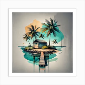 Island Hut Art Print