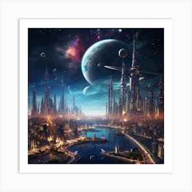 Futuristic City 2 Art Print