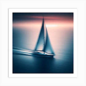 Abstract, A Sailing boat 2 Art Print