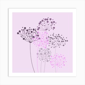 Dandelions Botanical Drawing Background Plants Art Print