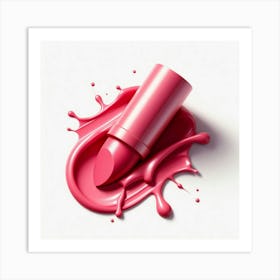 Lipstick Splatter 1 Art Print