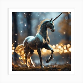 Unicorn In The Forest Art Print