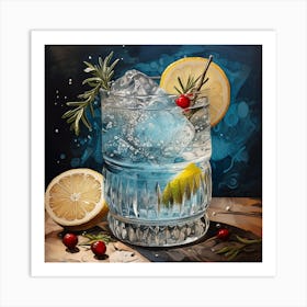 Glass Of Gin Art Print