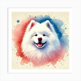 Watercolor Samoyed 2 Art Print