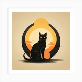 Black Cat 2 Art Print