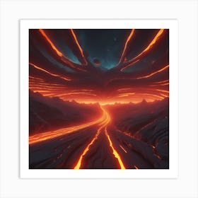 Lava Landscape 1 Art Print