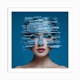 Digital Woman Art Print