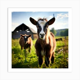 Field Domestic Agriculture Cute Nature Beautiful Rural Herd Farming Animal Farm Farm Anim (9) Art Print