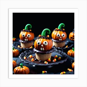 Halloween Cupcakes Art Print