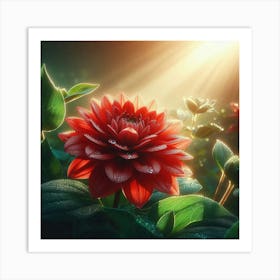 Dahlia Flower Art Print