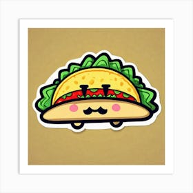 Taco Sticker 12 Art Print