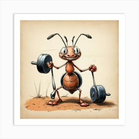 Cartoon Ant Art Print