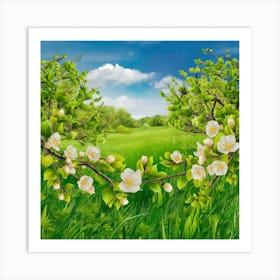 A Stunning Illustration Of A Vibrant Green Spring Hvr Elpftmuumsqjm7ux Q Vlyrqmzktu Lkqnqzrbboa Art Print