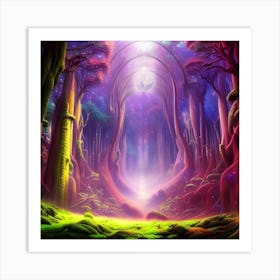 Psychedelic Forest Poster