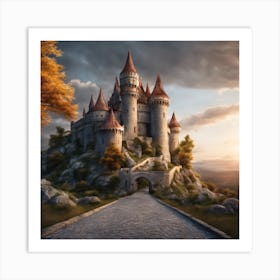 Castle On A Hill 6 Art Print