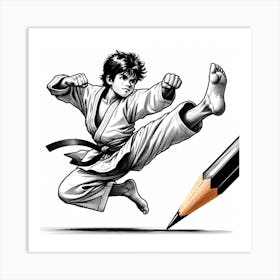 Karate kid Art Print