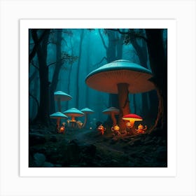 Mushroom Forest 14 Art Print