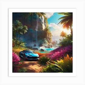 Car In The Jungle Art Print