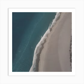 Aerial View Of A Beach 1 Art Print