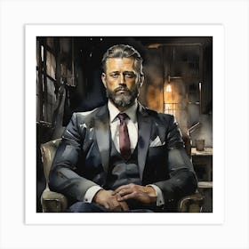 Man In Suit Art Print