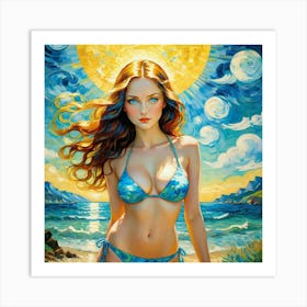 Girl In A Bikini fyhh Art Print