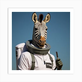 Asm A Zebra Wearing Like An Astronaut 59228bf5 07f1 4adb 9bfc 930cdd2bb286 Art Print