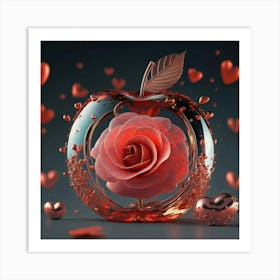 Rose In A Glass 1 Art Print