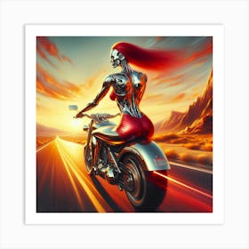 Cyborg Woman Art Print