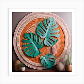 Wall Art Bohemian Botanical Monstera Art Print