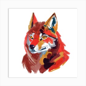 Red Wolf 03 1 Art Print