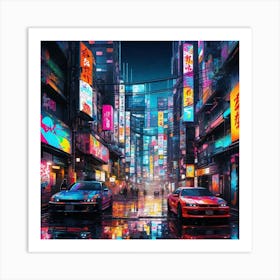 Neon City 11 Art Print