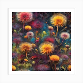 Dandelions meadow 1 Art Print