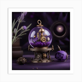 Steampunk Glass Globe 2 Art Print