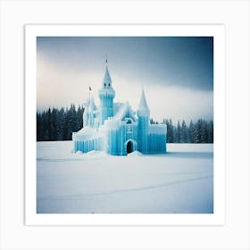 Ice castle, white Art Print