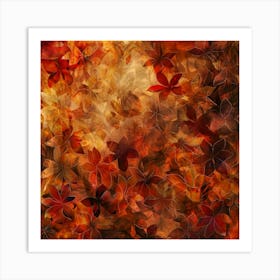 Abstract Autumn Leaves Photo 1 Art Print